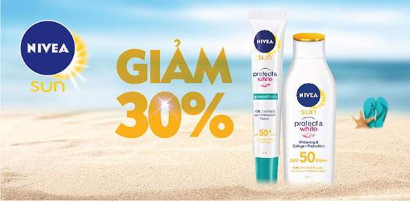Bộ serum chống nắng sáng da tức thì NIVEA SPF50 PA+++ 30m và sữa chống nắng dưỡng ẩm toàn thân NIVEA SPF50+ PA++++ 50ml