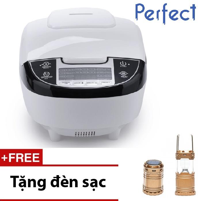 Nồi Làm Tỏi Đen 22 Chức Năng Perfect USA Trắng + Tặng Đèn Sạc