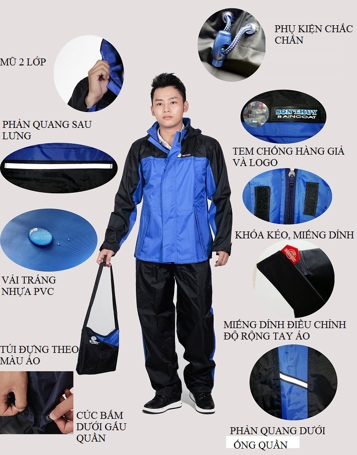 Áo mưa bộ K21 (Đỏ mận)