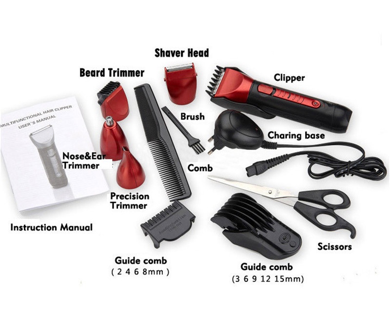 Tông Đơ Cắt Tóc Cạo Râu Không Dây 5 Trong 1 Model Ichibai