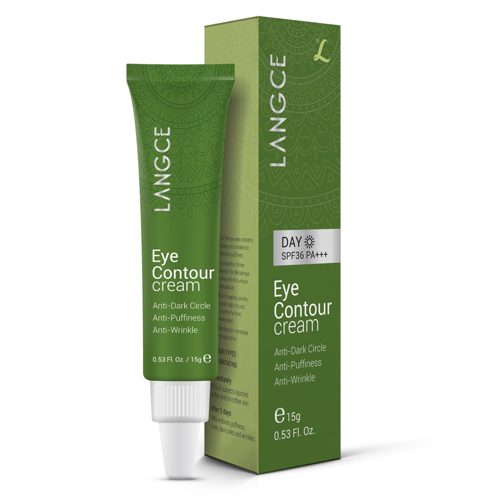 Bộ kem trị thâm quầng mắt bọng mắt chống nhăn 15g ngày và gel rửa mặt sinh học đẹp da collagen + chiết xuất hồng sâm 100g LANGCE