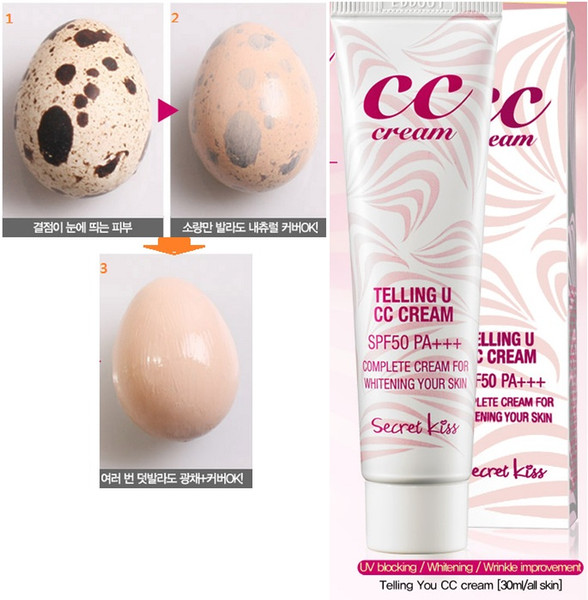 Kem CC Cream hiệu chỉnh tông màu da Secret Kiss Telling U CC Cream SPF50+ PA+++ 30ml