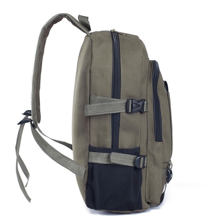 Amart Canvas Men′s Backpacks Outdoor Men Bags Casual Backpack(Khaki) - intl