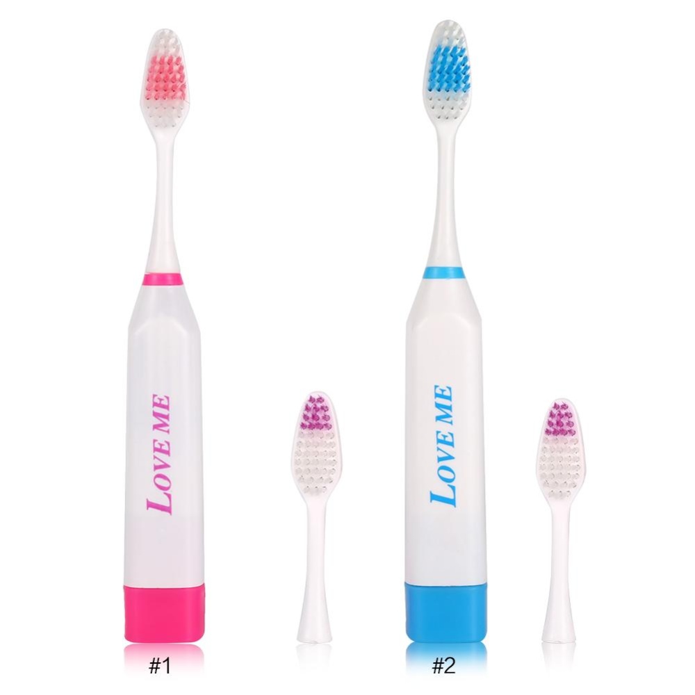 Ultrasonic Oral Care Electric Toothbrush With Replaceable Heads Dental Teeth Cleaning(Blue) - intl