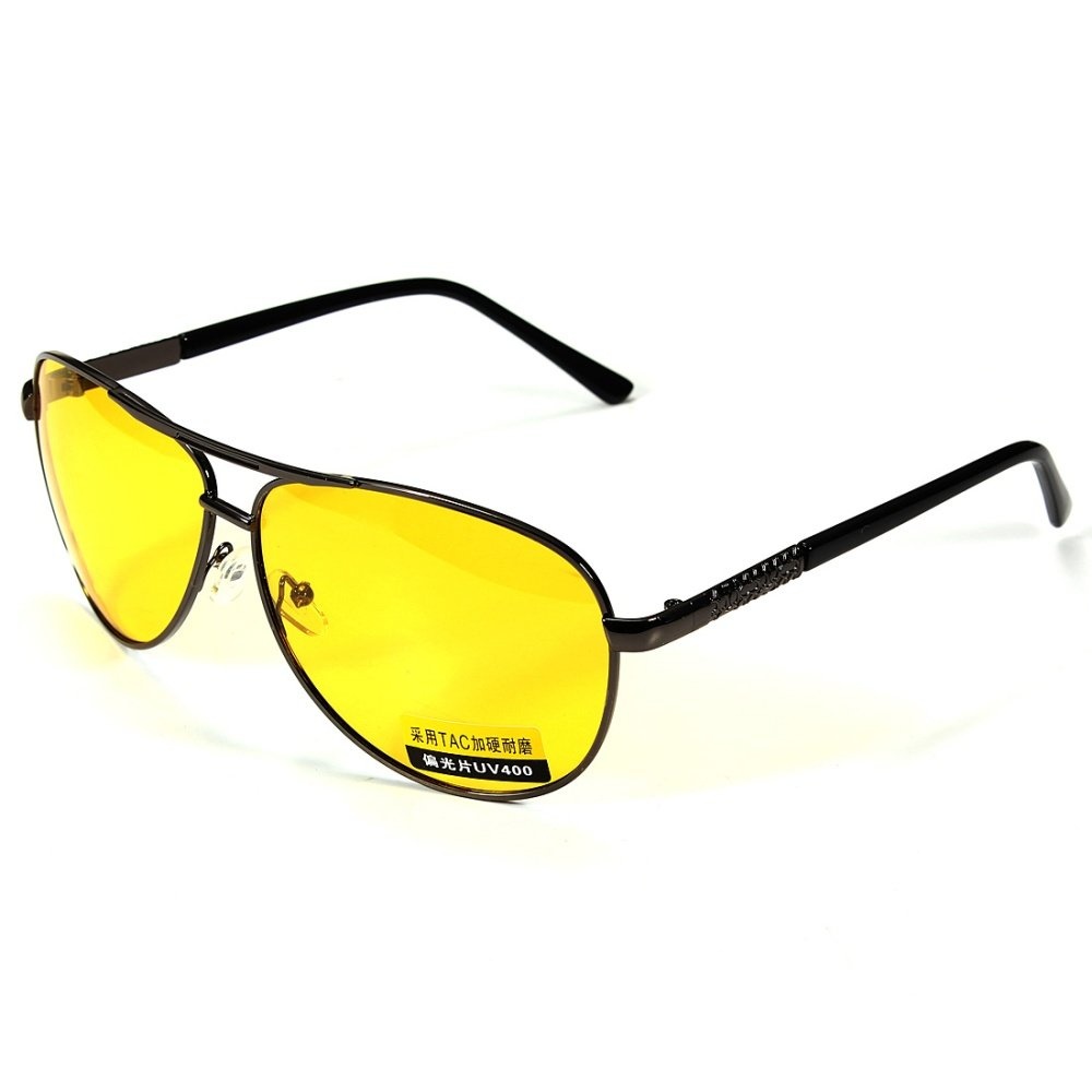 2Pcs Fashion UV400 Polarized Anti-Glare Night Car Driving Men Eyeglasses Sunglasses - intl