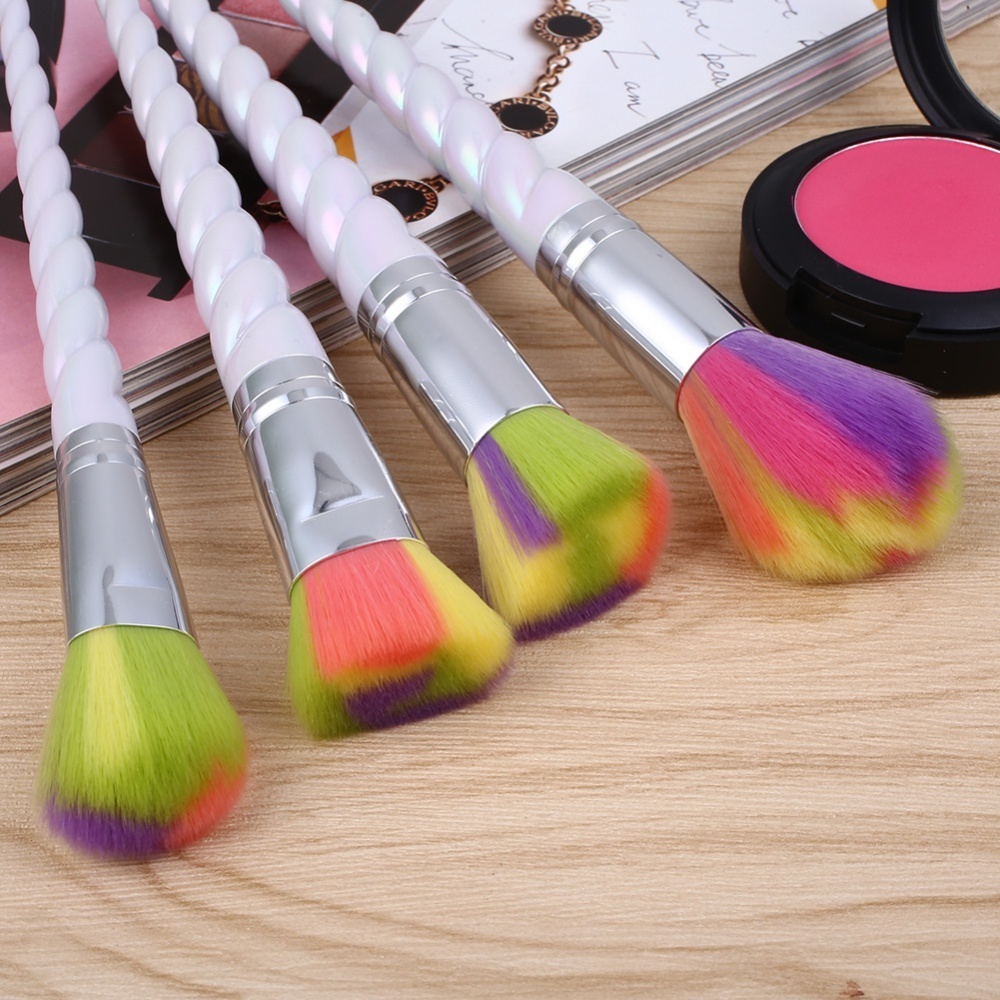 10pcs Makeup Rainbow Powder Eyeshadow Cosmetic Brush Set Portable Brushes - intl