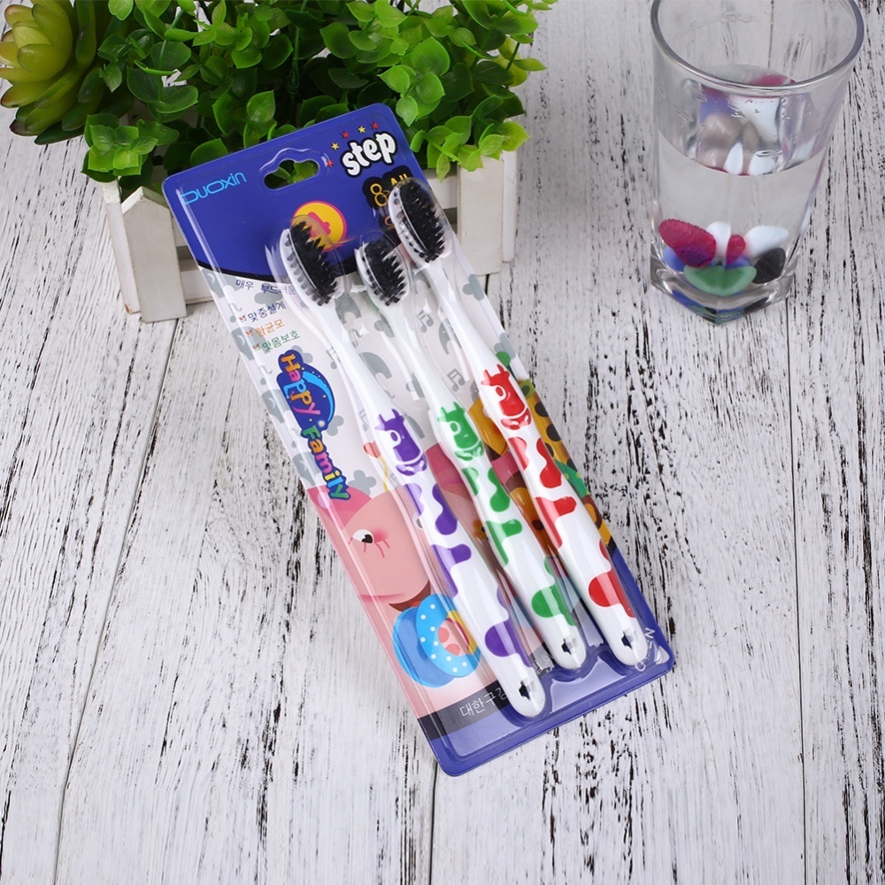 3Pcs Bamboo Charcoal Nano Tooth Brush Ultra Soft Toothbrush Friendly Oral Dental - intl