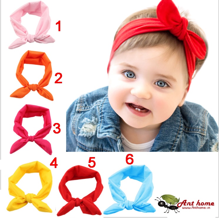 Combo 2 băng đô phụ kiện tóc handmade cho bé gái AHBĐ13 (số 3 và 5)