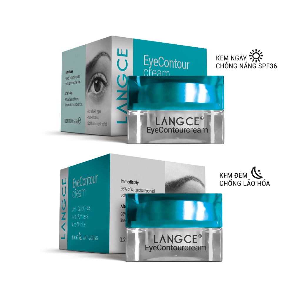 Kem Trị Thâm Quầng Mắt, Bọng Mắt Ngáy và Đêm 6g TẶNG Gel Vệ Sinh 100ml LANGCE dành cho nam