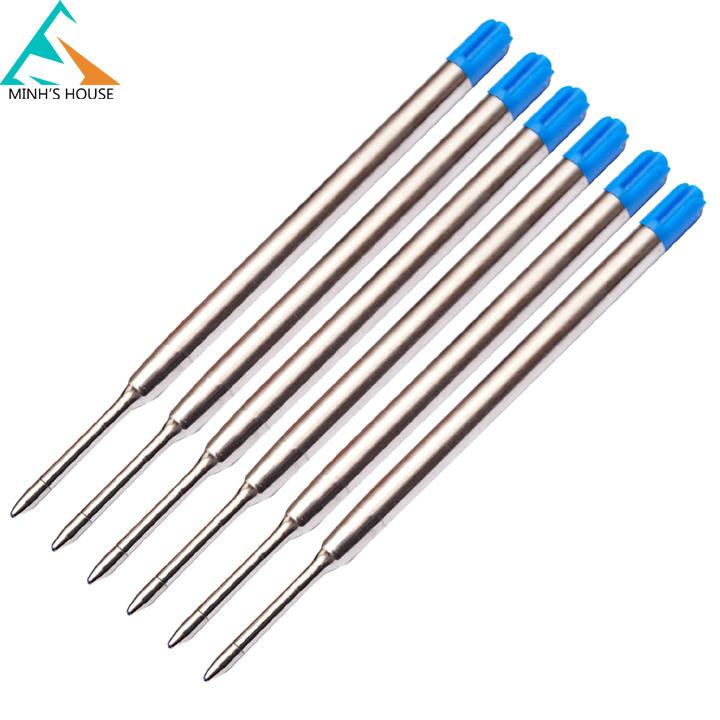 Combo 5 ruột 10 Ruột bút bi bút ký 0.7 mm dòng parker tròn Minh House