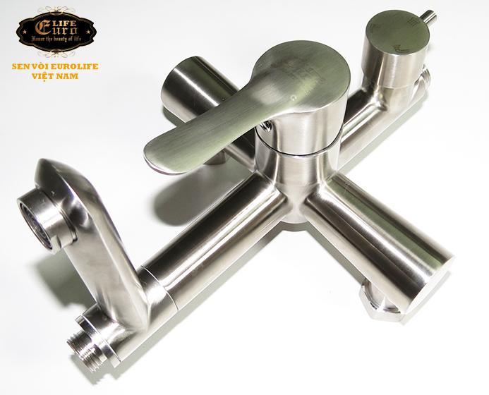 Bộ sen tắm đứng nóng lạnh Inox SUS 304 Eurolife EL-S917 (Trắng vàng)-4.jpg