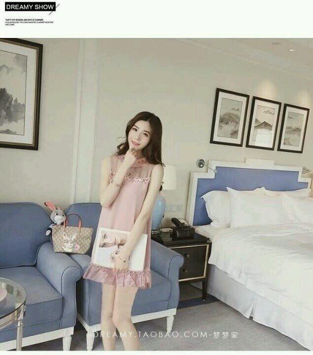 Đầm suông sát nách bèo lai D197