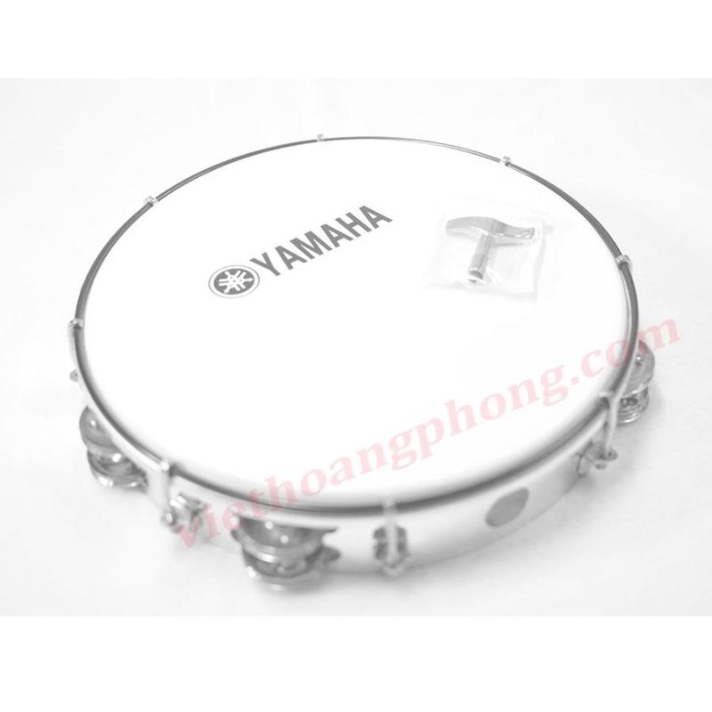 Trống lắc tay - trống gõ bo - Tambourine Yamaha MT6-102A (Trắng đục)