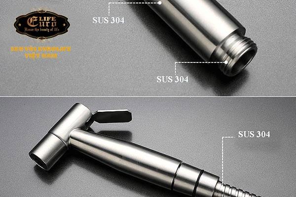 Bộ tay xịt vệ sinh Inox SUS 304 Eurolife EL-X05 -7.jpg