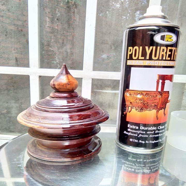 Sơn bóng gỗ PU POLYURETHANE dung tích 600ml Bosny- Thái Lan sơn mới tủ gỗ bàn ghế đồ nội thất sản ph