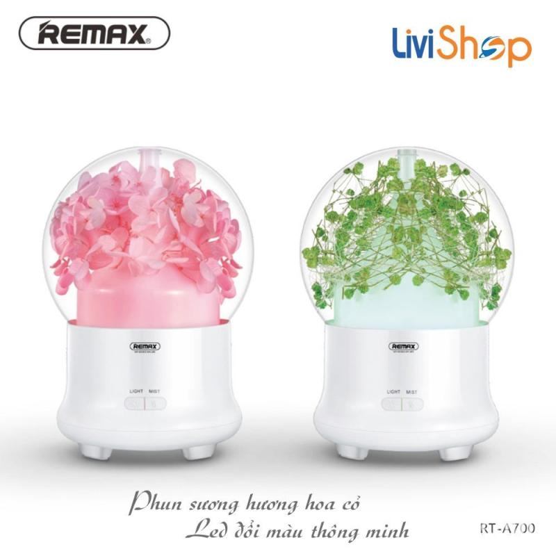 Bảng giá Máy phun sương tạo ẩm Remax RT-A700 Humidifier (Hoa cỏ khô, tích hợp LED đổi màu thông minh)