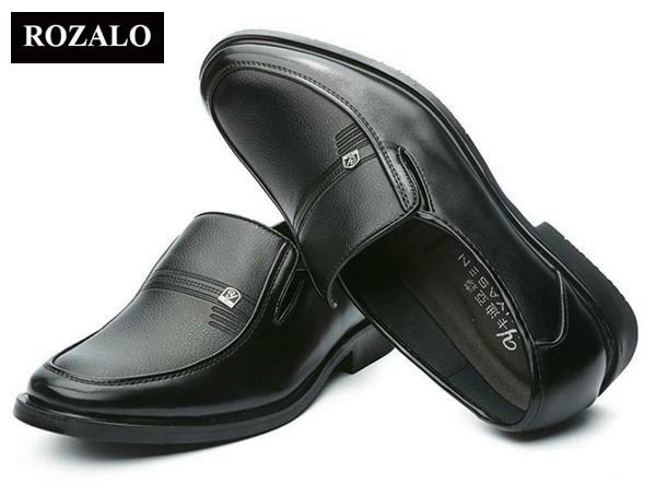 Giày tây da nam Rozalo RMG7012B-Đen