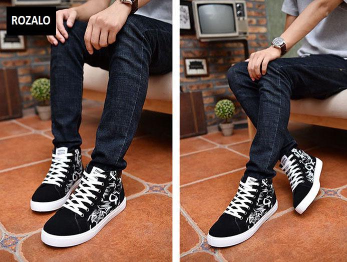 Giày cổ cao thời trang nam Rozalo RM6509B-Đen1.jpg