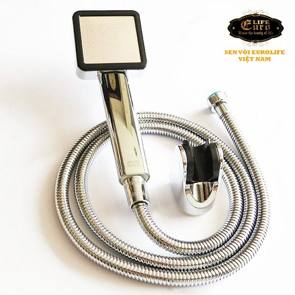 Bộ tay dây sen siêu tăng áp 1 chế độ nước chảy Eurolife EL-113SH-8.jpg