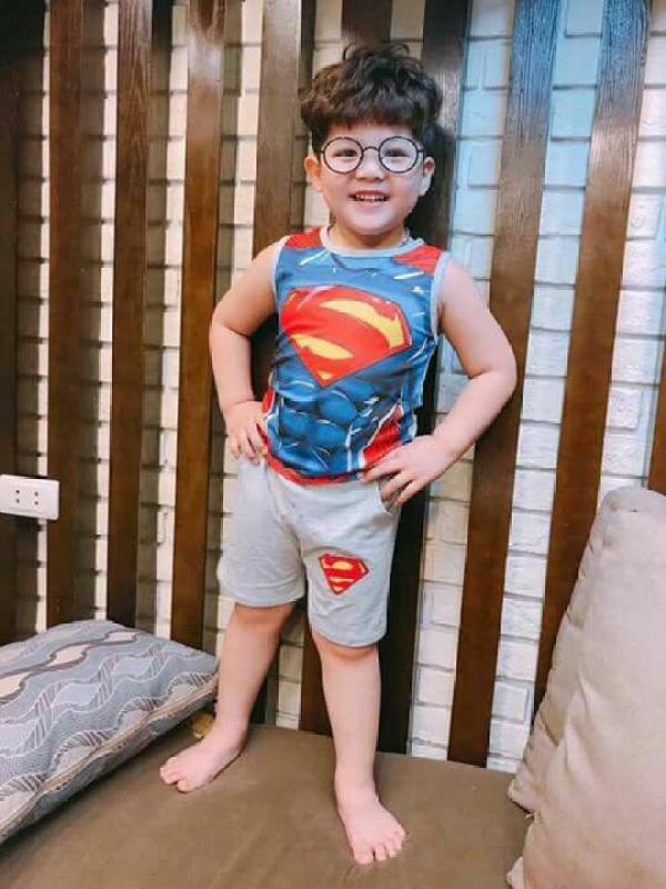 Nơi bán Bộ thun 3D siêu nhân cho bé trai cực ngầu 10-40kg