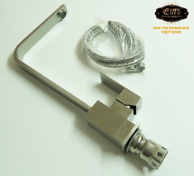 Vòi rửa chén nóng lạnh Inox SUS 304 Eurolife EL-T002 (Trắng vàng)-22.jpg