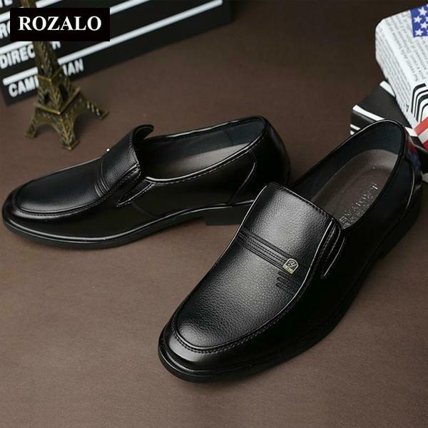 Giày tây da nam Rozalo RMG7012B-Đen