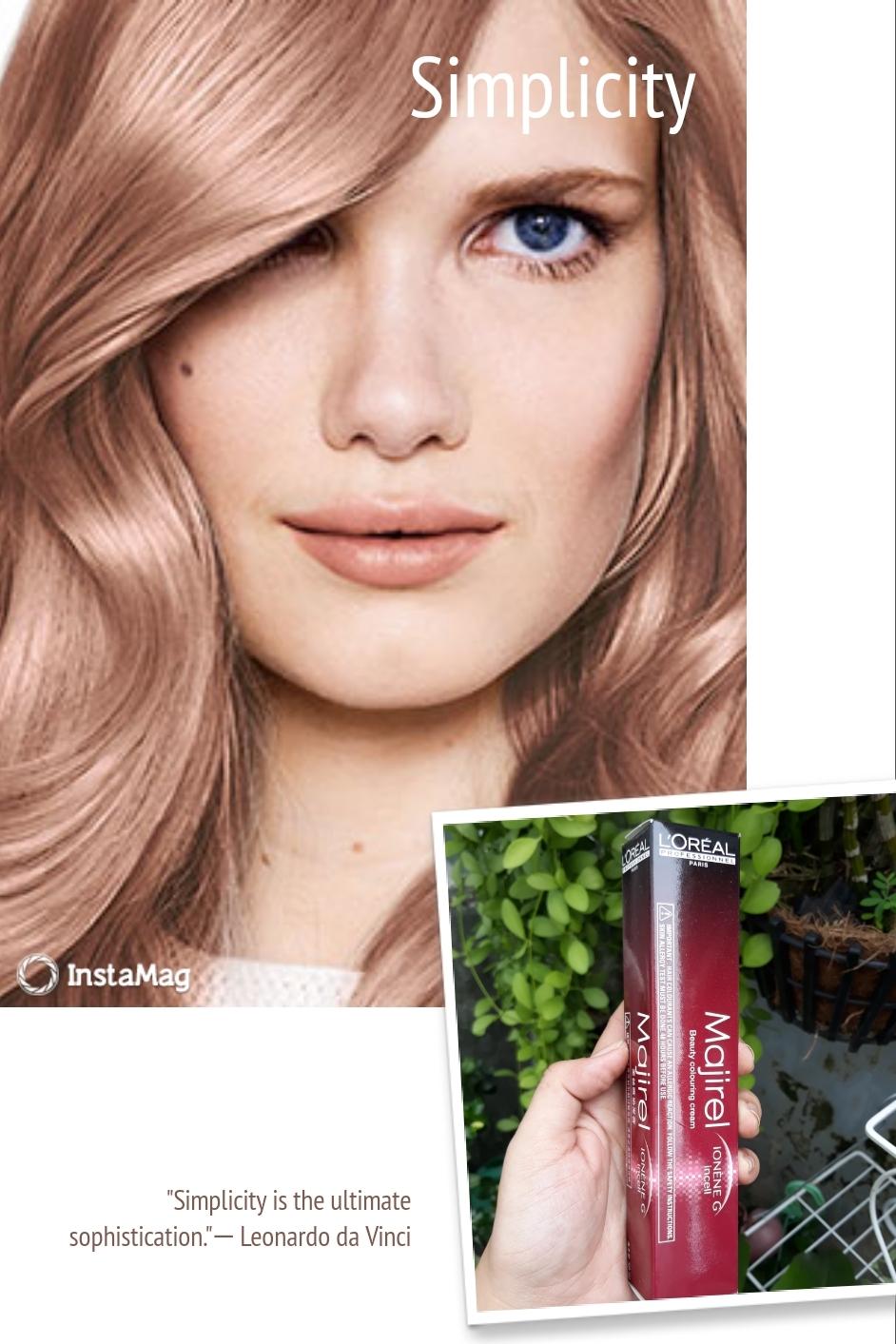 [Hcm]Thuốc Nhuộm Tóc Cao Cấp Majirel Màu Hồng Vàng Rose Blonde 50G