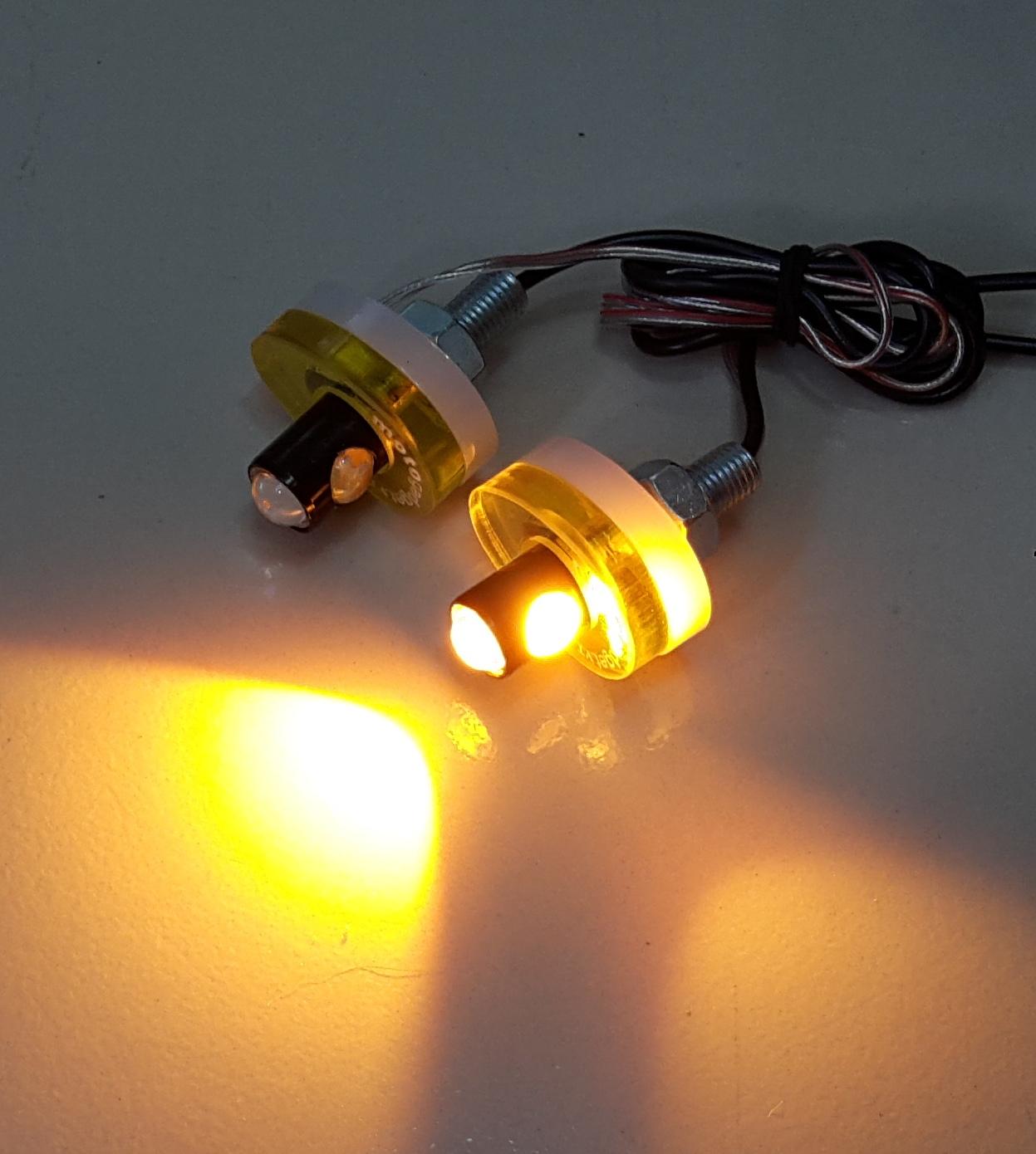 Đèn Led xi nhan sau cho Exciter 150  xi nhan Led xe Exciter 150 - Hình tròn - Màu vàng