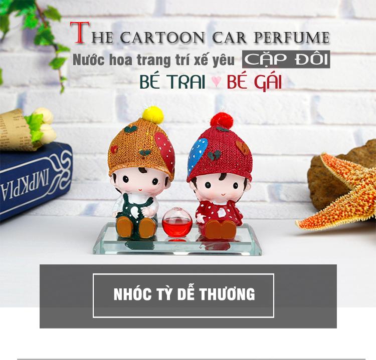 nước hoa ô tô bé trai bé gái dễ thương đáng yêu