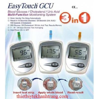 Máy Đo Đường Huyết Mỡ Máu Gout 3 In 1 Easy Touch Et322 Rossmax - Hộp 25 Que Gout