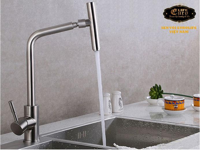 Vòi rửa chén nóng lạnh Inox SUS 304 Eurolife EL-T031-6 .jpg