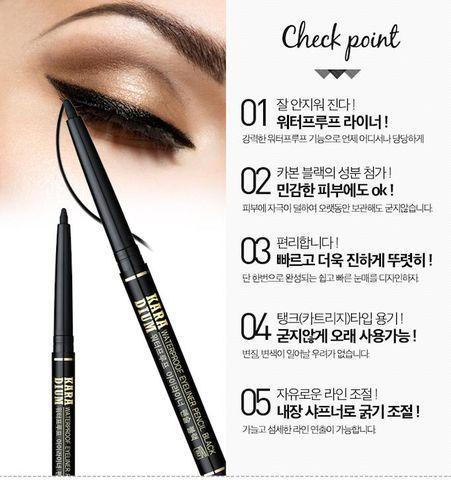 [HCM]Chì Kẻ Mắt Chống Thấm Karadium Waterproof Eyeliner Pencil Black
