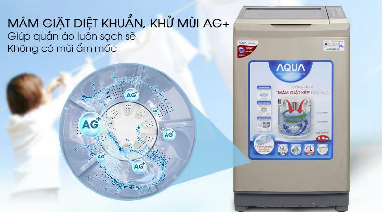 Mâm giặt kháng khuẩn - Máy giặt Aqua 9 kg AQW-W90AT N