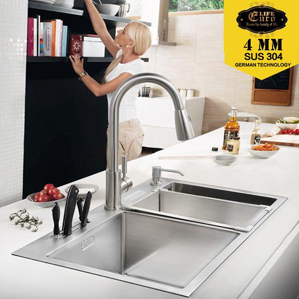 Chậu Handmade Inox SUS 304 Eurolife EL-C21-8.jpg