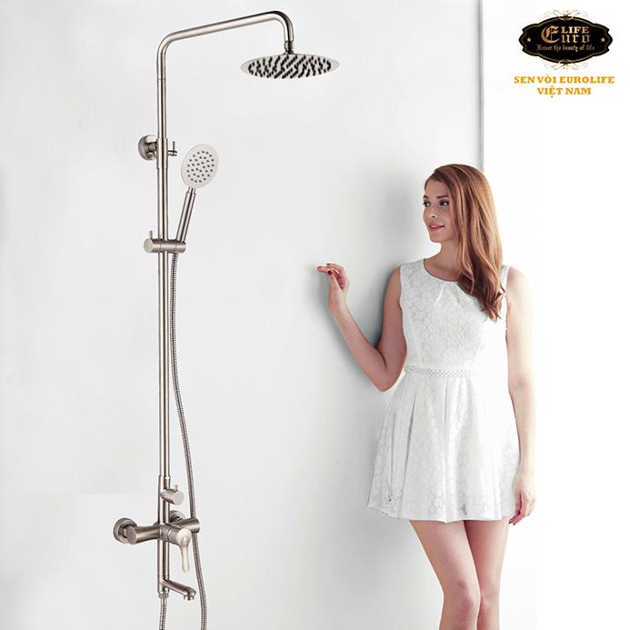 Bộ sen tắm đứng nóng lạnh Inox SUS 304 Eurolife EL-S917 (Trắng vàng)-21.jpg