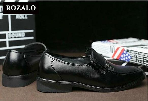 Giày tây da nam Rozalo RMG7012B-Đen