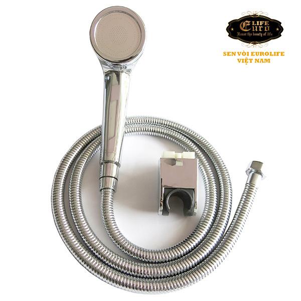 Bộ tay dây sen siêu tăng áp 1 chế độ nước chảy Eurolife EL-112SH-.jpg
