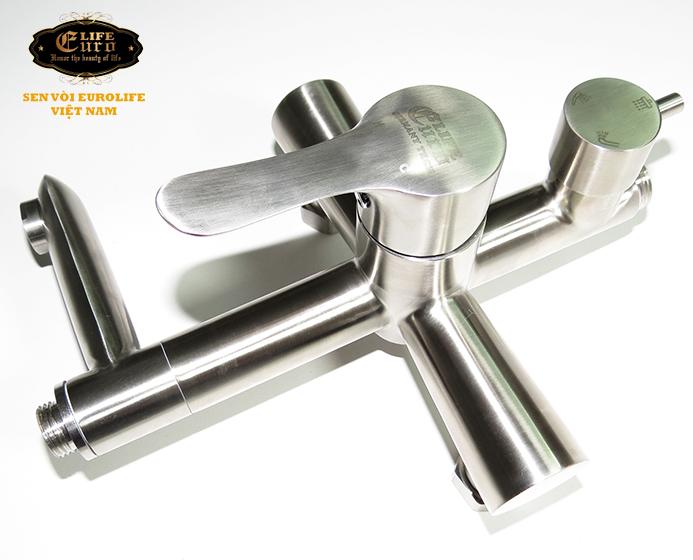 Bộ sen tắm đứng nóng lạnh Inox SUS 304 Eurolife EL-S917 (Trắng vàng)-3.jpg