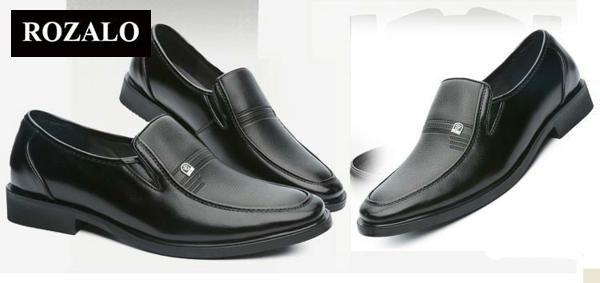 Giày tây da nam Rozalo RMG7012B-Đen