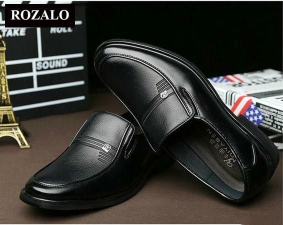 Giày tây da nam Rozalo RMG7012B-Đen