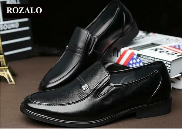 Giày tây da nam Rozalo RMG7012B-Đen