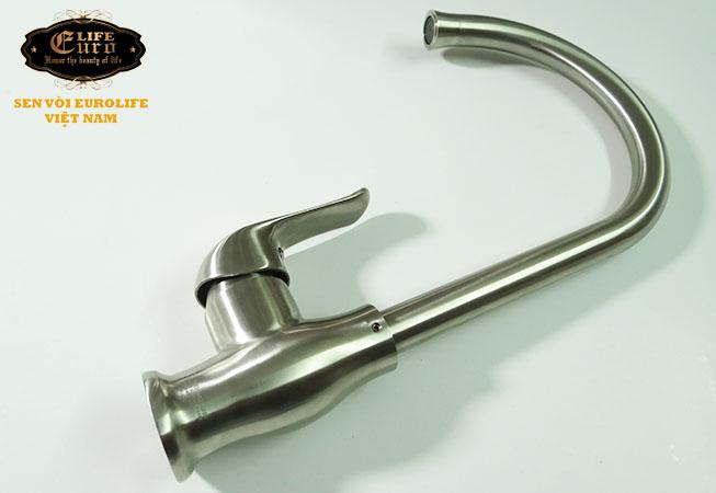 Vòi rửa chén nóng lạnh Inox SUS 304 Eurolife EL-T030 (Trắng vàng)-3.jpg