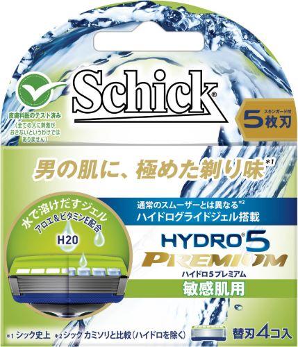 Vỉ 4 Lưỡi dao cạo râu Schick Hydro 5 Premium - Japan (Dành cho da nhạy cảm)