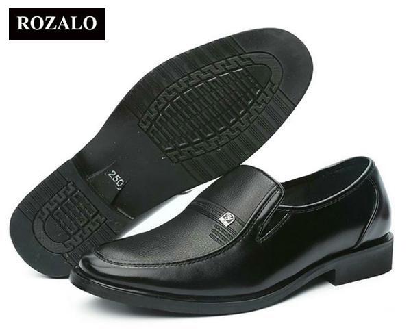 Giày tây da nam Rozalo RMG7012B-Đen