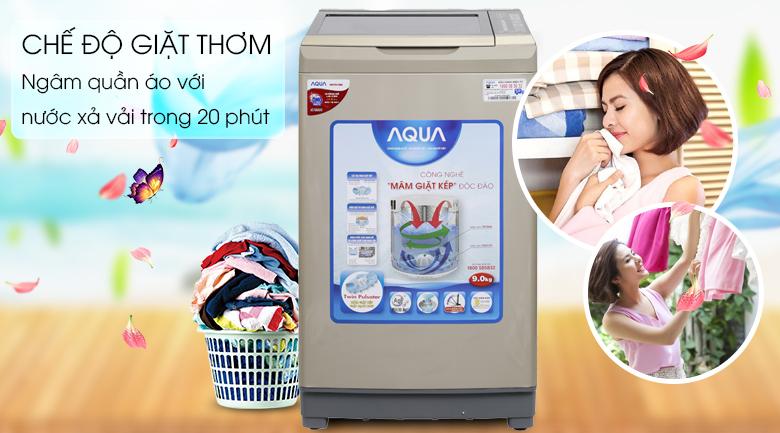 Chế độ giặt thơm - Máy giặt Aqua 9 kg AQW-W90AT N