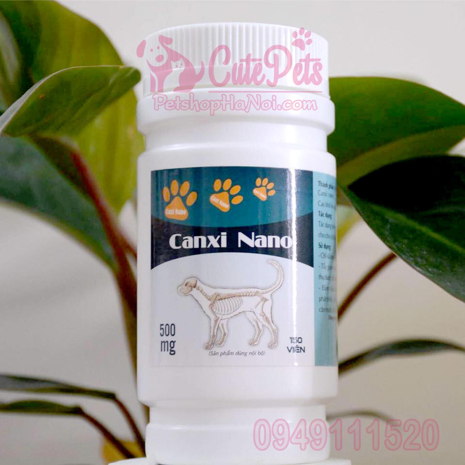 [HOÀN TIỀN 10%]Canxi Nano hộp 150 viên - Hấp thụ gấp 200 lần so với Canxi thường dành cho chó