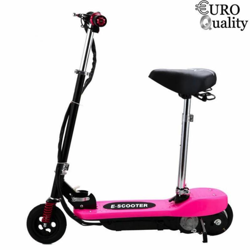 Phân phối Xe scooter điện E-Scooter 15km/h, tải trọng 80kg, 120w thiết kế chắc chắn (Pink)