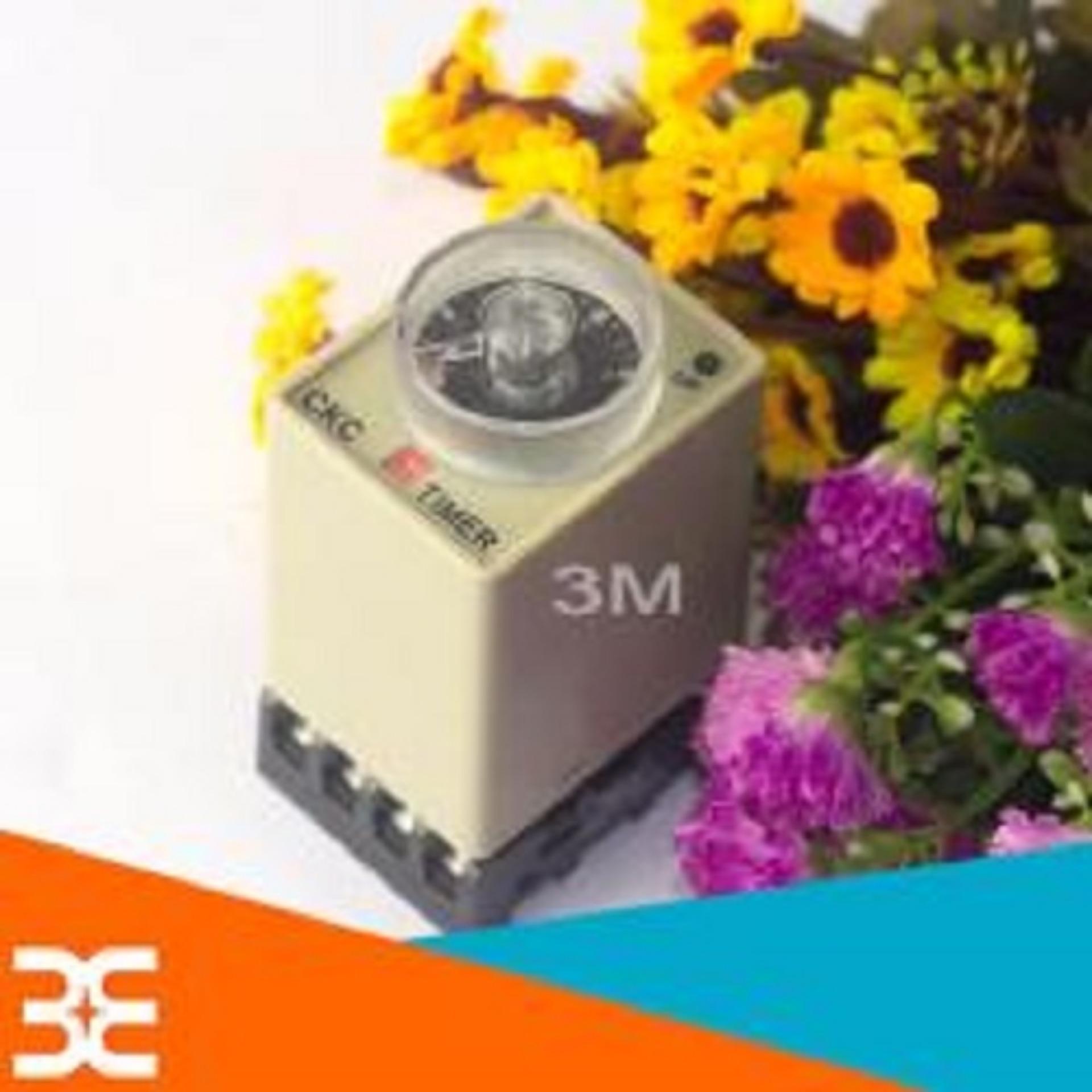 Bộ Relay Thời Gian Timer 220v-5A 50/60Hz 24h ( Tặng Kèm Đế Timer )
