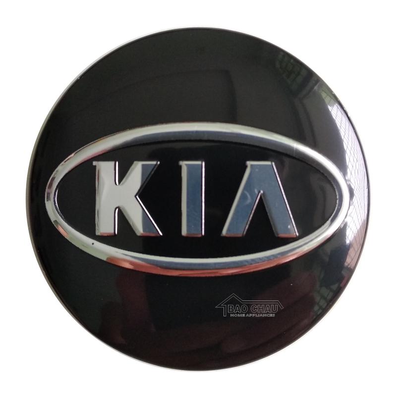 Logo chân gài chụp mâm bánh xe Ô tô (1 cái logo) dùng cho lazang KIA Morning Picanto Cerato Rio Carens M3KA1 (Đen)