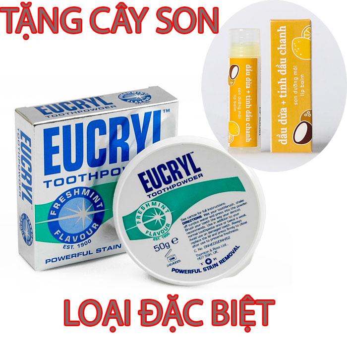 [HCM]Bột tẩy trắng răng EUCRYL 50g [Tặng 1 Son Dưỡng Môi]
